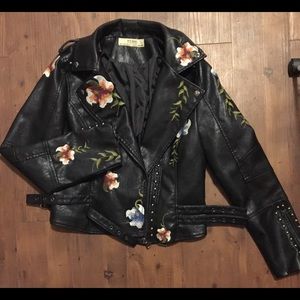 AFTF Faux Leather Jacket, fits size Medium - SOLD